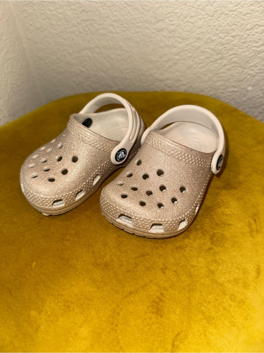 Kids Metallic Gold Clog Sandals - Brand: Crocs